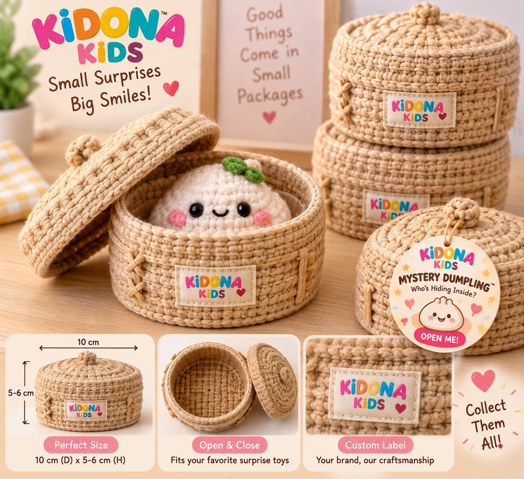 Crochet mystery dumpling collection — concept visualization
