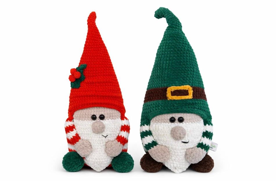Kidona Kids — Holiday Crochet Gnome Duo