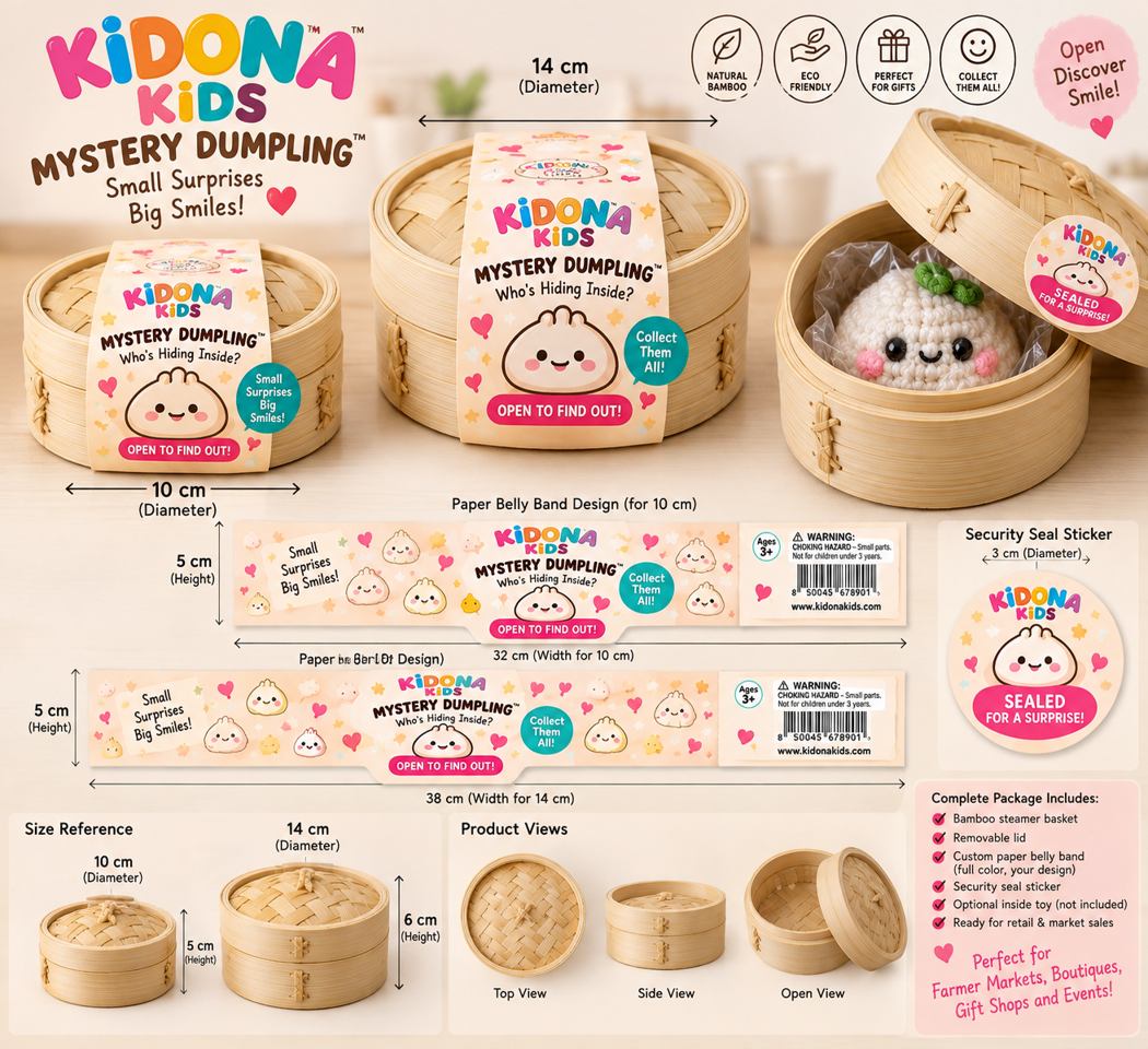Mystery dumpling packaging specifications — design concept