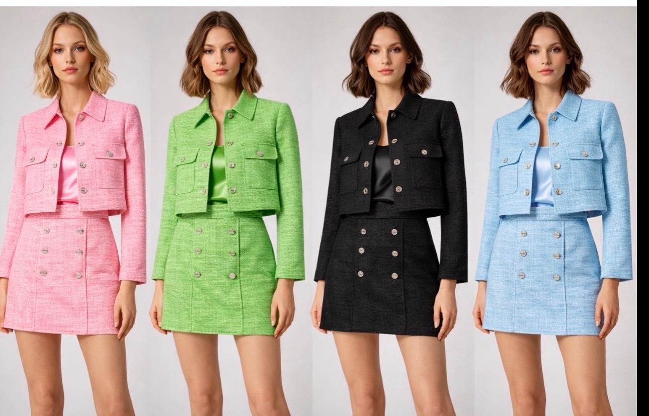 Tweed Jacket & Skirt Sets